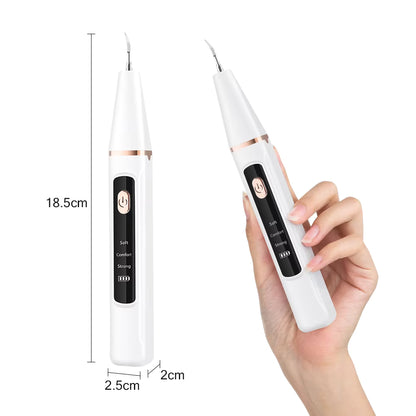 Ultrasonic Electric Dental Calculus Remover & Teeth Whitening Plaque Scaler with LED Light