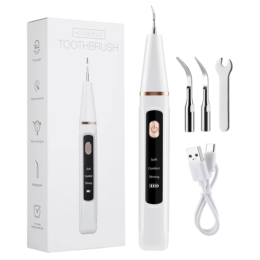 Ultrasonic Electric Dental Calculus Remover & Teeth Whitening Plaque Scaler with LED Light