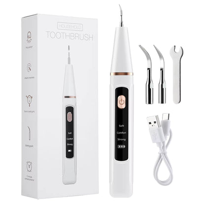 Ultrasonic Electric Dental Calculus Remover & Teeth Whitening Plaque Scaler with LED Light